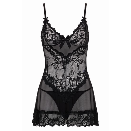 Oh La La Cheri - Valentine Babydoll XL Black