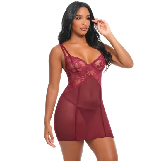 Oh La La Cheri - Marisol Babydoll - S/M - Zinfandel