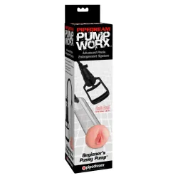 Pipedream - Pump Worx  - Beginner's Pussy Pump - Clear/Light/Black