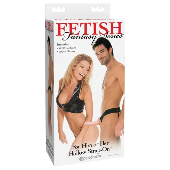 Pipedream - Fetish Fantasy Series - For Him or Her Hollow Strap-On - Light/Black Pipedream - Fetish Fantasy Series - For Him or Her Hollow Strap-On - Light/Black