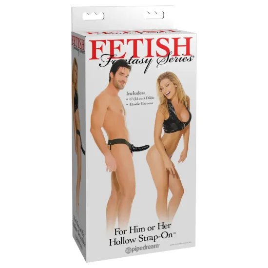 Pipedream - Fetish Fantasy Series - For Him or Her Hollow Strap-On - Black Pipedream - Fetish Fantasy Series - For Him or Her Hollow Strap-On - Black
