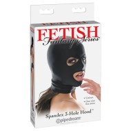 Pipedream - Fetish Fantasy Series  - Spandex 3 Hole Hood - Black