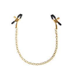 Pipedream - Fetish Fantasy Gold - Chain Nipple Clamps - Gold/Black Pipedream - Fetish Fantasy Gold - Chain Nipple Clamps - Gold/Black