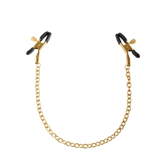 Pipedream - Fetish Fantasy Gold - Chain Nipple Clamps - Gold/Black Pipedream - Fetish Fantasy Gold - Chain Nipple Clamps - Gold/Black