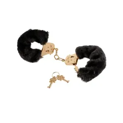 Pipedream - Fetish Fantasy Gold - Deluxe Furry Cuffs  - Gold/Black