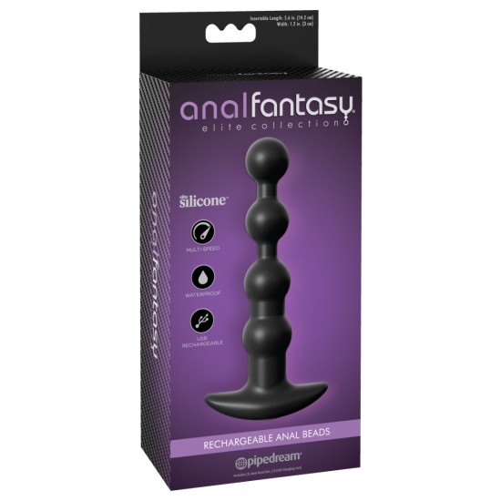 Pipedream - Anal Fantasy Elite - Rechargeable Anal Beads - Black Pipedream - Anal Fantasy Elite - Rechargeable Anal Beads - Black