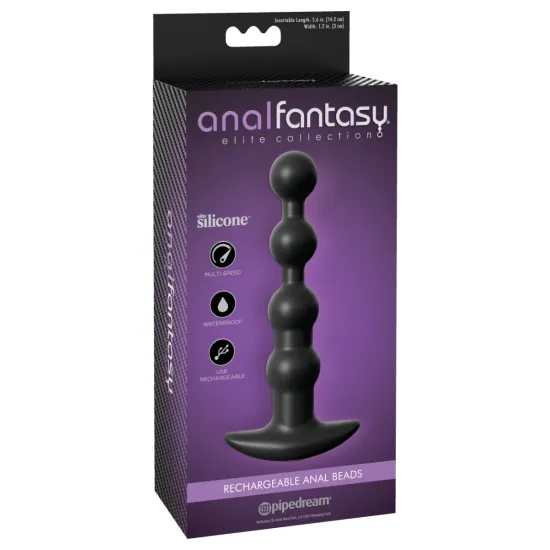 Pipedream - Anal Fantasy Elite - Rechargeable Anal Beads - Black Pipedream - Anal Fantasy Elite - Rechargeable Anal Beads - Black