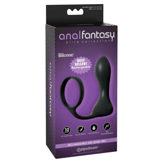 Pipedream - Anal Fantasy Elite - Rechargeable Ass-Gasm Pro - Black Pipedream - Anal Fantasy Elite - Rechargeable Ass-Gasm Pro - Black