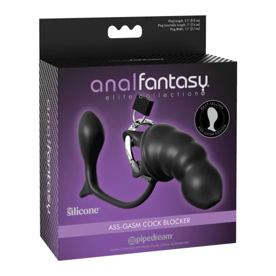 Pipedream - Anal Fantasy Elite - Ass-gasm Cock Blocker - Black Pipedream - Anal Fantasy Elite - Ass-gasm Cock Blocker - Black