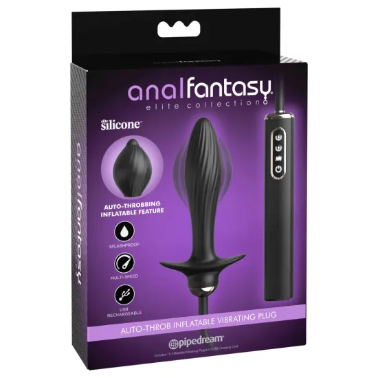 Pipedream - Anal Fantasy Elite - Auto-Throb Inflatable Vibrating Plug - Black Pipedream - Anal Fantasy Elite - Auto-Throb Inflatable Vibrating Plug - Black