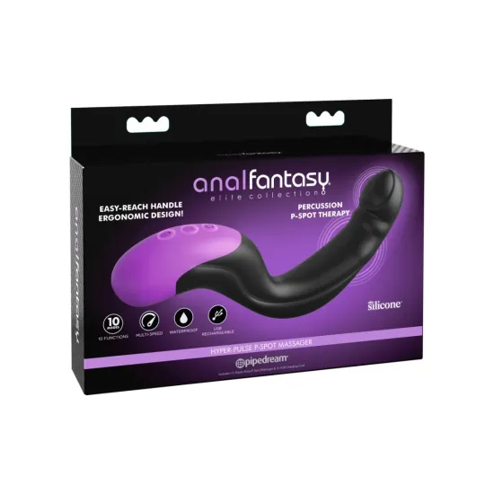 Pipedream - Anal Fantasy Elite - Hyper-Pulse P-Spot Massager - Black/ Purple Pipedream - Anal Fantasy Elite - Hyper-Pulse P-Spot Massager - Black/ Purple