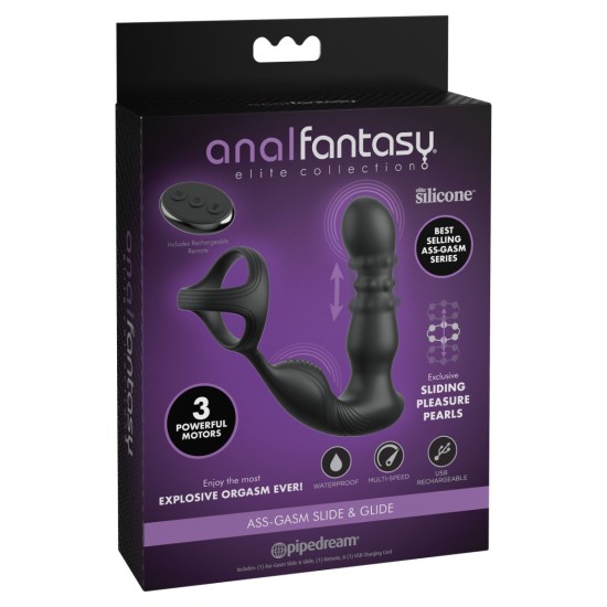 Pipedream - Anal Fantasy Elite - Ass-gasm Slide & Glide - Black Pipedream - Anal Fantasy Elite - Ass-gasm Slide & Glide - Black