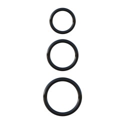 Pipedream - Fantasy C-Ringz - Silicone 3-Ring Stamina Set - Black Pipedream - Fantasy C-Ringz - Silicone 3-Ring Stamina Set - Black
