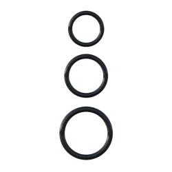 Pipedream - Fantasy C-Ringz  - Silicone 3-Ring Stamina Set - Black