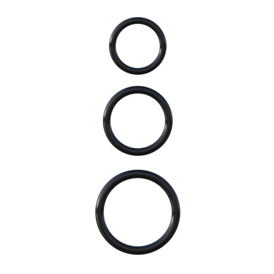 Pipedream - Fantasy C-Ringz - Silicone 3-Ring Stamina Set - Black Pipedream - Fantasy C-Ringz - Silicone 3-Ring Stamina Set - Black