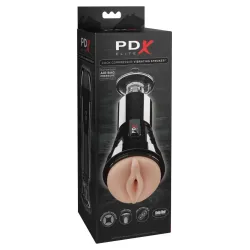 Pipedream - PDX Elite - Cock Compressor Vibrating Stroker   - Light/Black