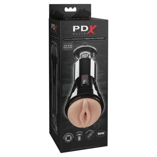 Pipedream - PDX Elite - Cock Compressor Vibrating Stroker - Light/Black Pipedream - PDX Elite - Cock Compressor Vibrating Stroker - Light/Black