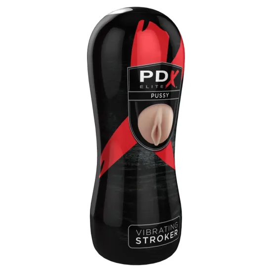 Pipedream - PDX Elite - Vibrating Pussy Stroker - Light/Black Pipedream - PDX Elite - Vibrating Pussy Stroker - Light/Black