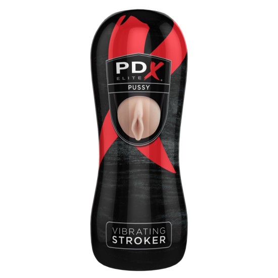 Pipedream - PDX Elite - Vibrating Pussy Stroker - Light/Black Pipedream - PDX Elite - Vibrating Pussy Stroker - Light/Black