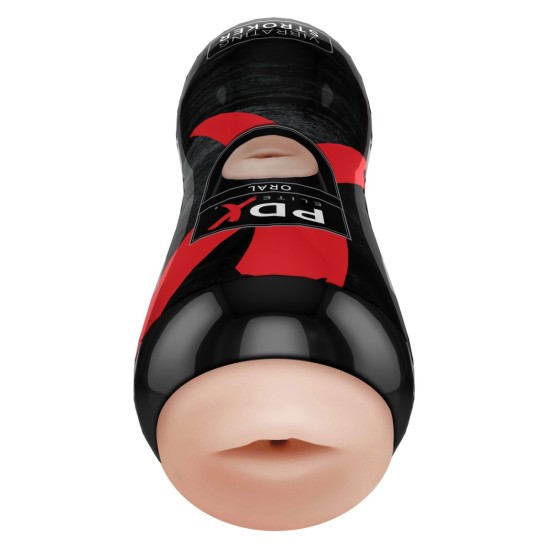 Pipedream - PDX Elite - Vibrating Oral Stroker - Light/Black Pipedream - PDX Elite - Vibrating Oral Stroker - Light/Black