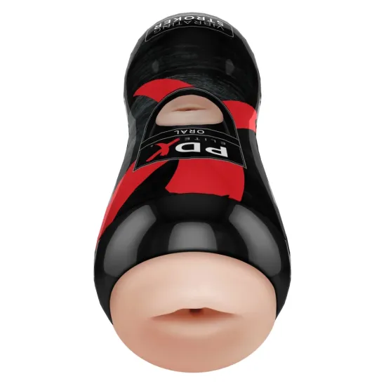 Pipedream - PDX Elite - Vibrating Oral Stroker - Light/Black Pipedream - PDX Elite - Vibrating Oral Stroker - Light/Black