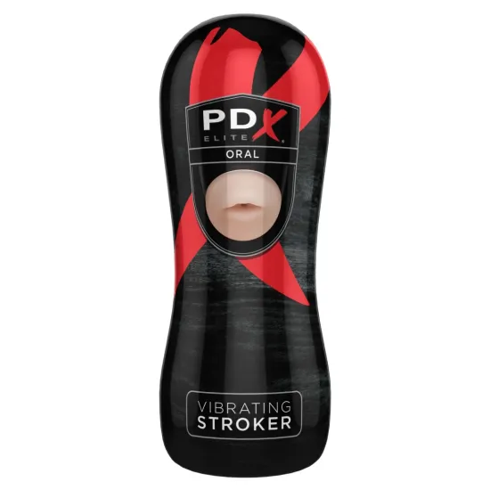 Pipedream - PDX Elite - Vibrating Oral Stroker - Light/Black Pipedream - PDX Elite - Vibrating Oral Stroker - Light/Black