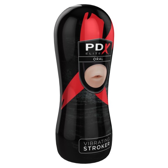 Pipedream - PDX Elite - Vibrating Oral Stroker - Light/Black Pipedream - PDX Elite - Vibrating Oral Stroker - Light/Black