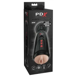 Pipedream - PDX Elite - Dirty Talk Starter Stroker  - Light/Black