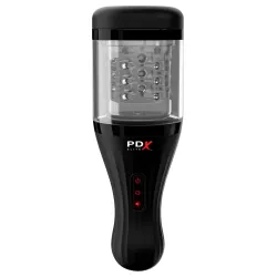 Pipedream - PDX Elite - Talk Dirty Rotobator - Clear/Black Pipedream - PDX Elite - Talk Dirty Rotobator - Clear/Black
