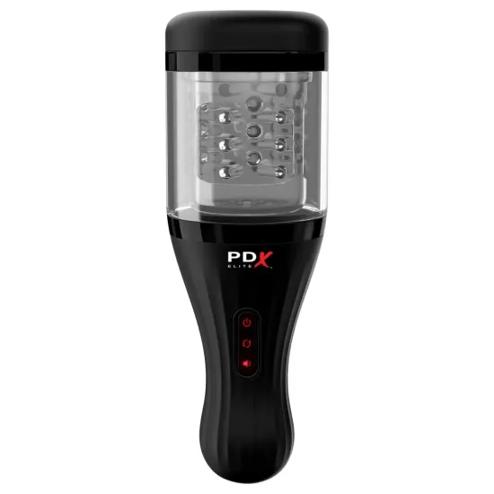 Pipedream - PDX Elite - Talk Dirty Rotobator - Clear/Black Pipedream - PDX Elite - Talk Dirty Rotobator - Clear/Black
