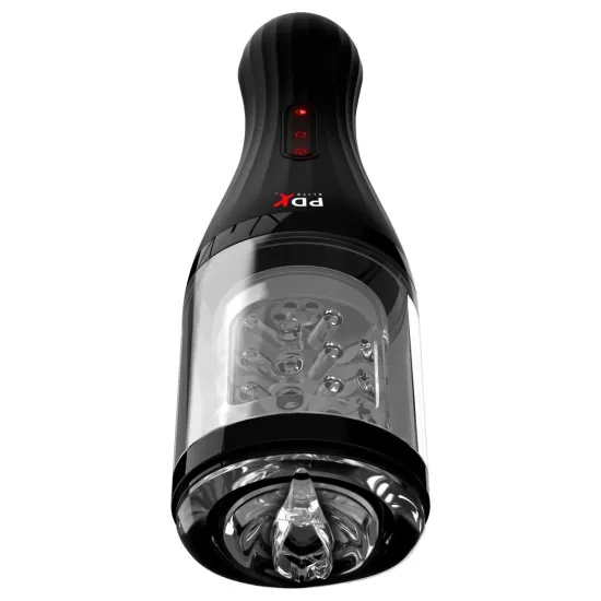 Pipedream - PDX Elite - Talk Dirty Rotobator - Clear/Black Pipedream - PDX Elite - Talk Dirty Rotobator - Clear/Black