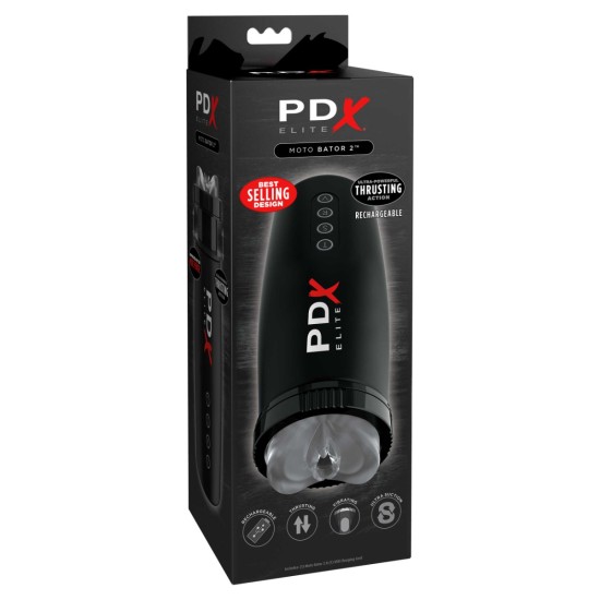 Pipedream - PDX Elite - Motorbator 2 - Clear/Black Pipedream - PDX Elite - Motorbator 2 - Clear/Black