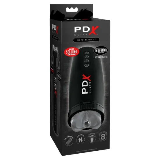 Pipedream - PDX Elite - Motorbator 2 - Clear/Black Pipedream - PDX Elite - Motorbator 2 - Clear/Black