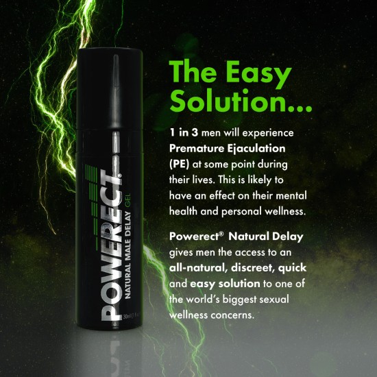 Powerect Natural Delay Gel / Serum 30ml (fragrance free)