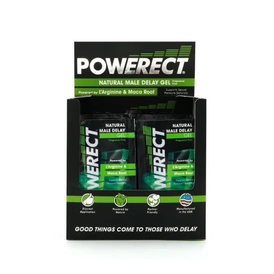 Powerect Natural Delay Gel / Serum Foil 54 x 5ml Sachets with POS (fragrance free)