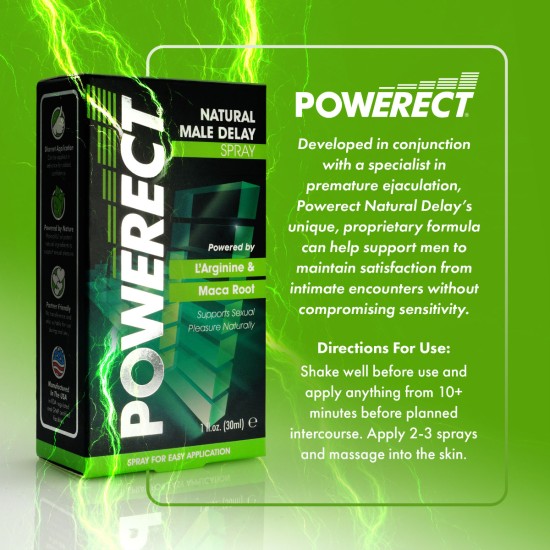 Powerect Natural Delay Spray 30ml (fragrance free)
