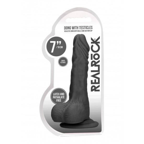 Real Rock - Dong W Testicles 7 inches - Black Real Rock - Dong W Testicles 7 inches - Black