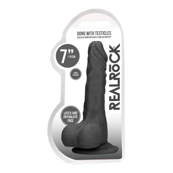 Real Rock - Dong W Testicles 7 inches - Black Real Rock - Dong W Testicles 7 inches - Black