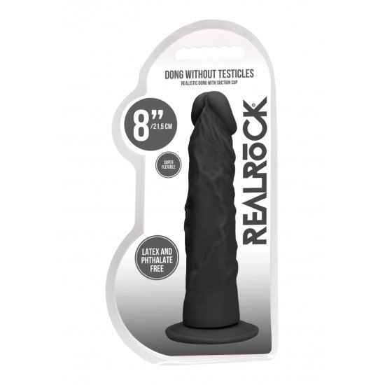 Real Rock - Dong Without Testicles 8 inches - Black Real Rock - Dong Without Testicles 8 inches - Black