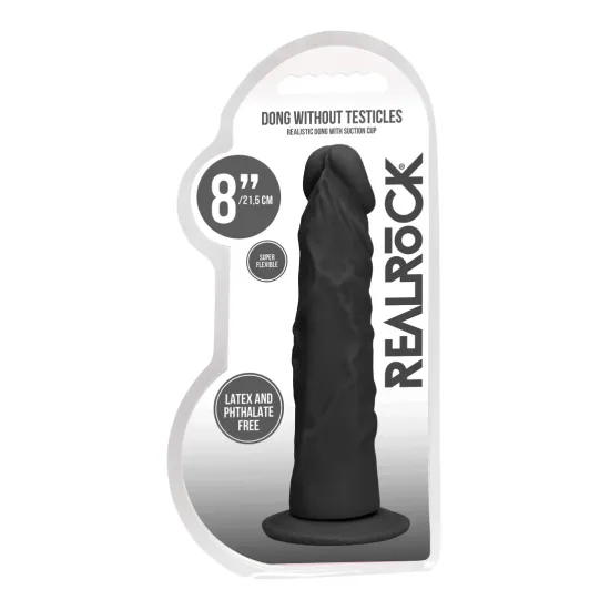 Real Rock - Dong Without Testicles 8 inches - Black Real Rock - Dong Without Testicles 8 inches - Black