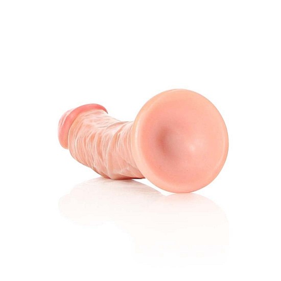 Real Rock - Curved Realistic Dildo with Suction Cup 6 inches - Skin Real Rock - Curved Realistic Dildo with Suction Cup 6 inches - Skin