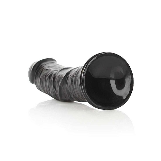 Real Rock - Curved Realistic Dildo with Suction Cup 9 inches - Black Real Rock - Curved Realistic Dildo with Suction Cup 9 inches - Black
