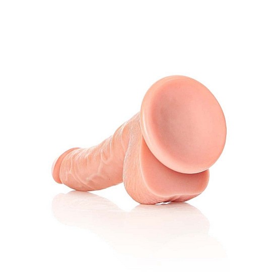 Real Rock - Curved Realistic Dildo & Balls with Suction Cup 7 inches - Skin Real Rock - Curved Realistic Dildo & Balls with Suction Cup 7 inches - Skin