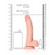 Real Rock - Curved Realistic Dildo & Balls with Suction Cup 8 inches - Skin Real Rock - Curved Realistic Dildo & Balls with Suction Cup 8 inches - Skin