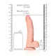 Real Rock - Curved Realistic Dildo & Balls with Suction Cup 8 inches - Skin Real Rock - Curved Realistic Dildo & Balls with Suction Cup 8 inches - Skin