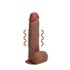 Real Rock - Vibrating Regular Straight Cock with Balls - 7 / 18 cm - Tan