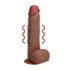 Real Rock - Vibrating Regular Straight Cock with Balls - 9 / 23 cm - Tan
