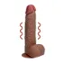 Real Rock - Vibrating Regular Straight Cock with Balls - 9 / 23 cm - Tan