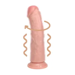 Real Rock - Vibrating and Rotating Regular Curved Cock - 8 / 20 5 cm - Flesh