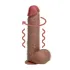 Real Rock - Vibrating and Rotating Straight Cock with Balls - 8 / 20 5 cm - Tan